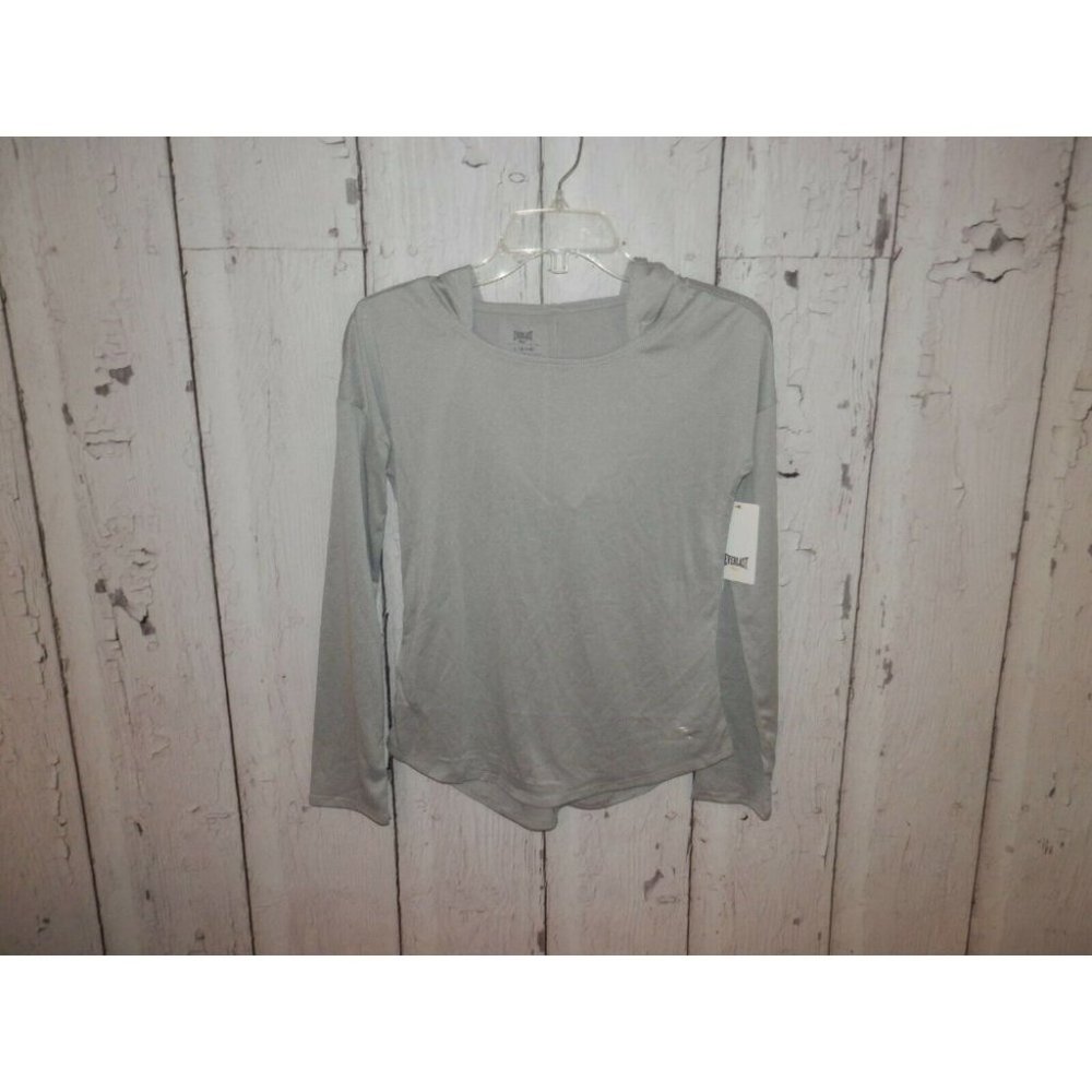 NEW Everlast Girls Large Size 14 Long Sleeve Hoodie Athletic Tee Shirt Top 3543